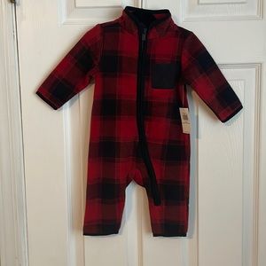3-6 months fleece one-piece